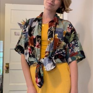 Banana Cabana Silk Hawaiian Shirt